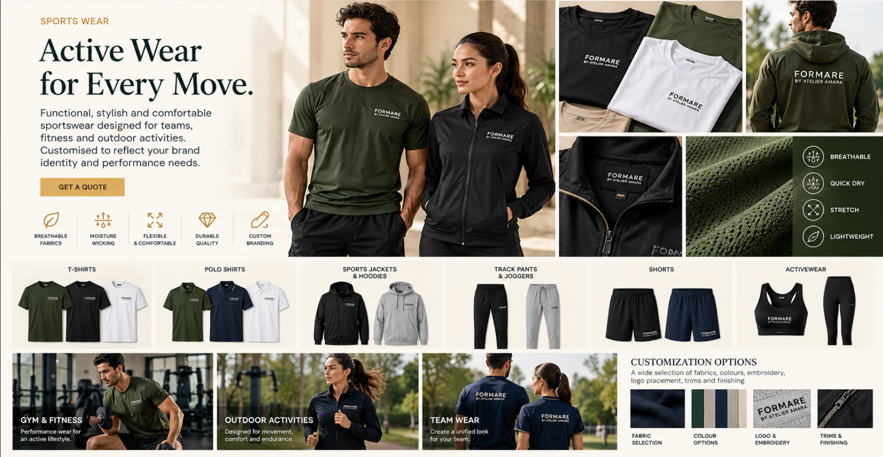 Sportswear and activewear